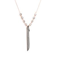 Arapça Elif Harfli Elmas İşlemeli Y Kolye