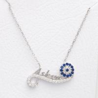 Zirkon Taşlı Aşkım Yazılı Gümüş Kolye YSLE