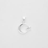 Ay Yıldız Gümüş Kolye Ucu Çift taraflı BYKBY