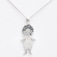 Çocuk Figürlü Gümüş Kolye