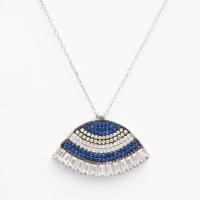 Deniz Kabuğu Şeklinde Taşlı Kolye