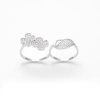 İşlemeli Çiçek ve Yapraklı Eklem Yüzük