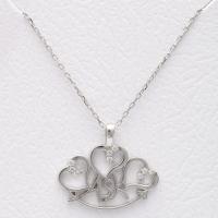 Aşk Yazılı Kalp Şeklinde  Gümüş Kolye