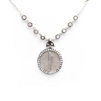 Plakalı Elif Yazılı Gümüş Y Kolye