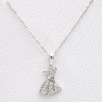 Semazen Desenli Gümüş Kolye