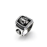 Tuğra Motifli Çift Başlı Kartal Taşsız Yüzük