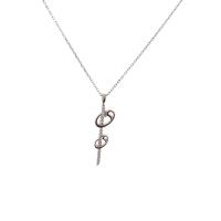 Arapça Elif Vav Harfli Gümüş Kolye