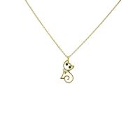 Kedi Şeklinde Gümüş Kolye