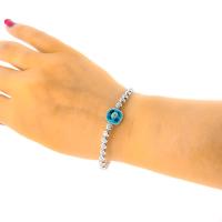 Nazar Boncuklu Su Yolu Gümüş Bileklik