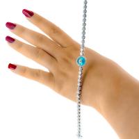 Nazar Boncuklu Su Yolu Gümüş Bileklik