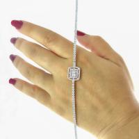 Su Yolu Baget Taşlı Gümüş Bileklik