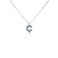 Zirkon Taşlı Ç Harfi Gümüş Kolye 