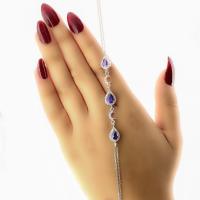 Zirkon Taşlı Damla Modeli Gümüş Bileklik