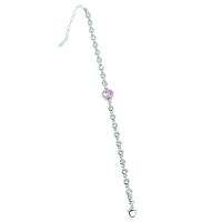 Zirkon Taşlı Gümüş Bileklik Küçük Kalp