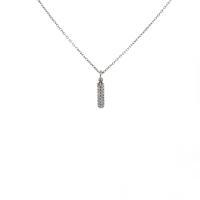 Zirkon Taşlı İ Harfi Gümüş Kolye