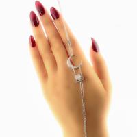 Zirkon Taşlı Kalp Figürlü Ay Gümüş Bileklik