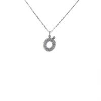 Zirkon Taşlı Ö Harfi Gümüş Kolye